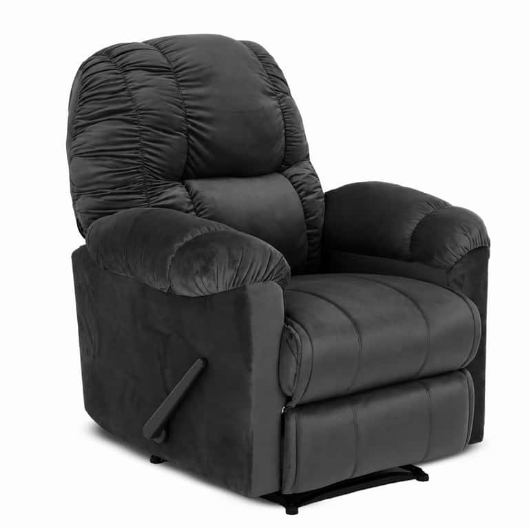 كرسي استرخاء ComfyChair | ثابت - خامة مخملية - رمادي غامق